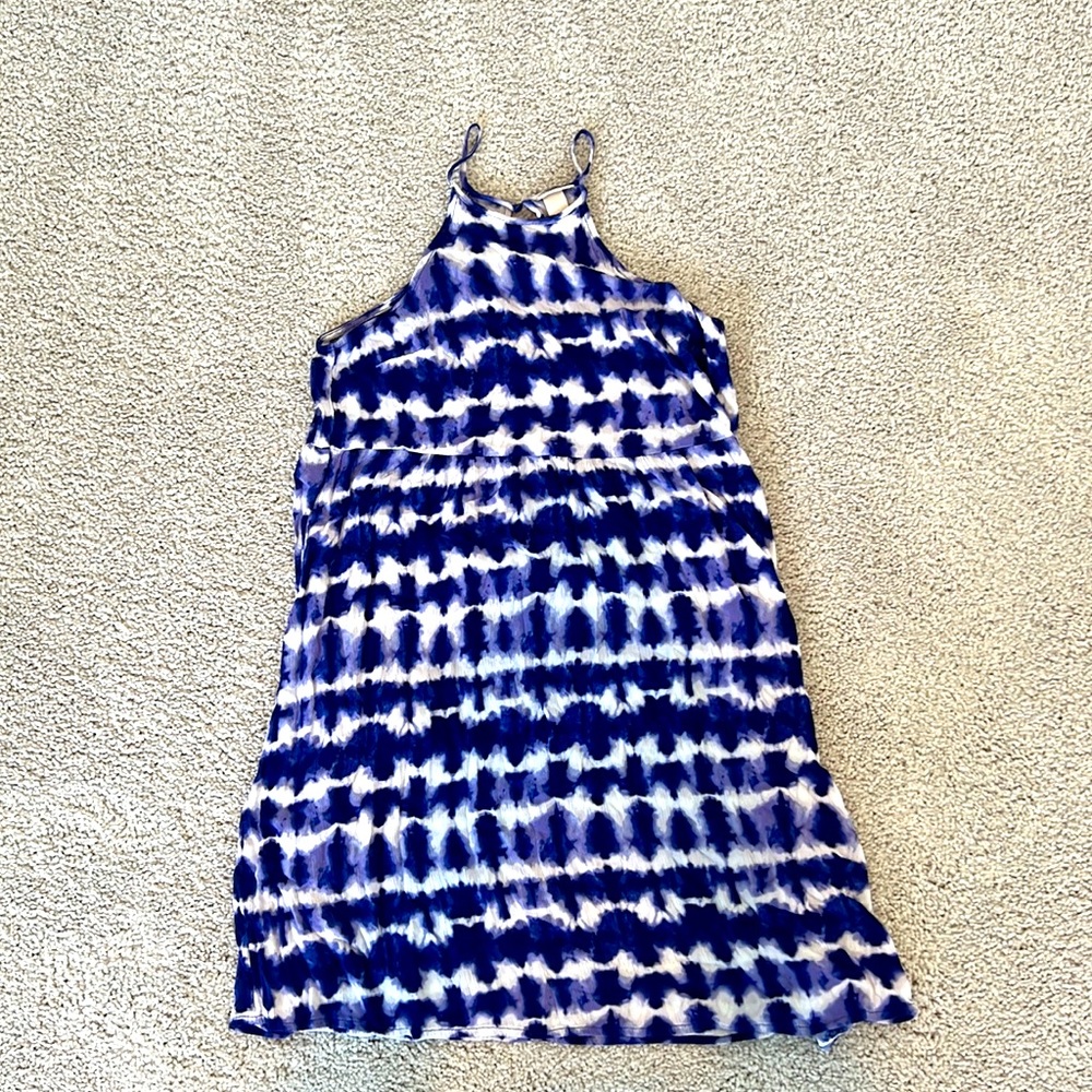 Purple tie dyed dress